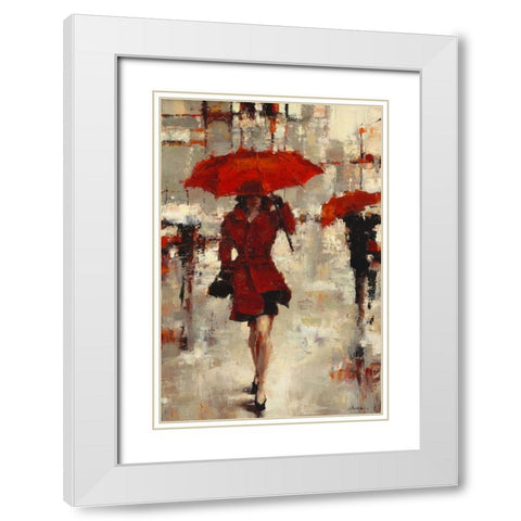 Paris Invitation White Modern Wood Framed Art Print with Double Matting by Christie, Lorraine