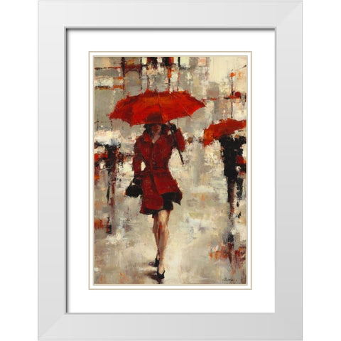 Paris Invitation White Modern Wood Framed Art Print with Double Matting by Christie, Lorraine