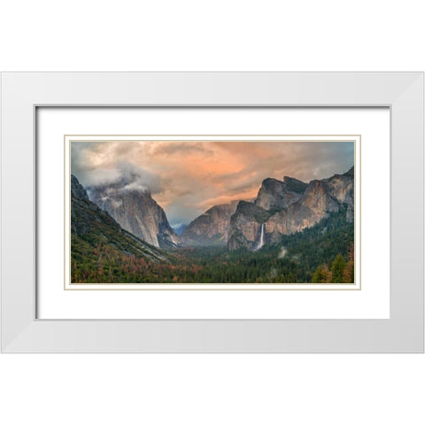 Heaven and Earth White Modern Wood Framed Art Print with Double Matting by Carmel, Elizabeth