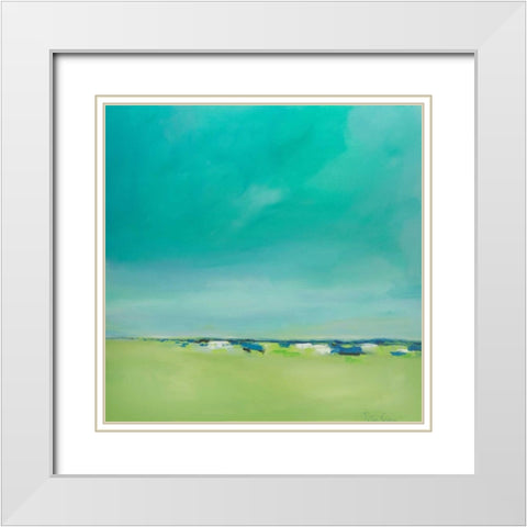 Free and Clear White Modern Wood Framed Art Print with Double Matting by Crane, Peter