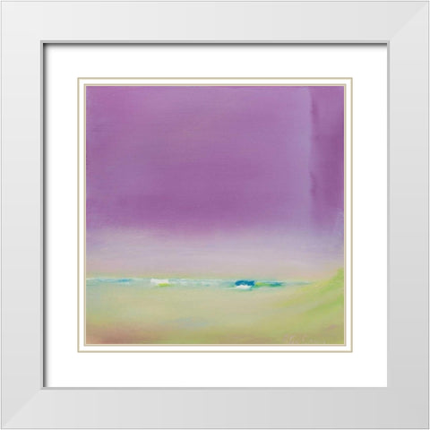 Now and Then White Modern Wood Framed Art Print with Double Matting by Crane, Peter