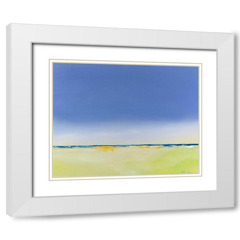 Quiet and Alone White Modern Wood Framed Art Print with Double Matting by Crane, Peter