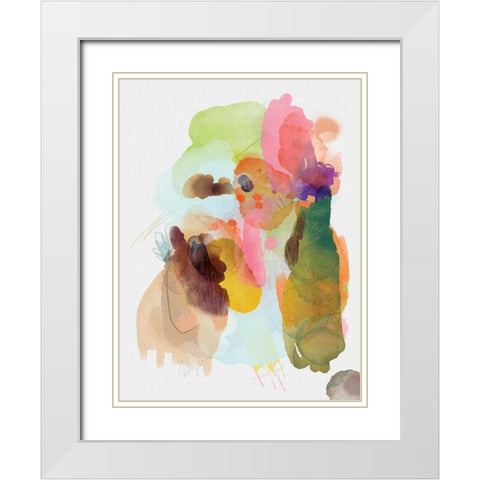 Aerial Sunset White Modern Wood Framed Art Print with Double Matting by Christine, Niya
