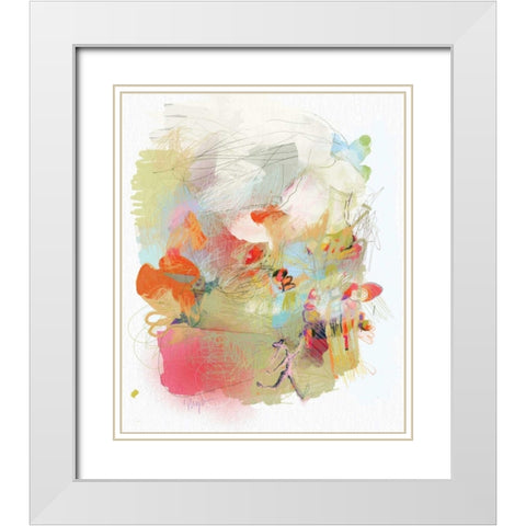 Girl Accomplishes Her Goal White Modern Wood Framed Art Print with Double Matting by Christine, Niya