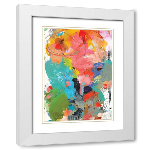Pear White Modern Wood Framed Art Print with Double Matting by Christine, Niya