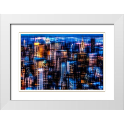Downtown II White Modern Wood Framed Art Print with Double Matting by Cmarits, Hannes