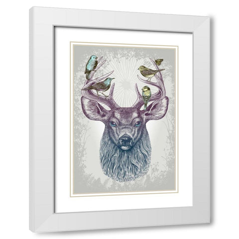 Magic Buck White Modern Wood Framed Art Print with Double Matting by Caldwell, Rachel