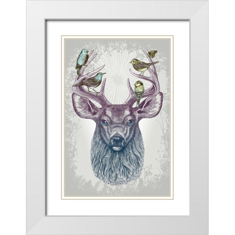 Magic Buck White Modern Wood Framed Art Print with Double Matting by Caldwell, Rachel