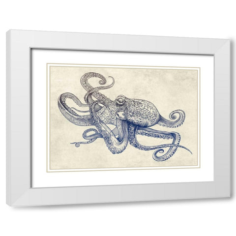Octoflow White Modern Wood Framed Art Print with Double Matting by Caldwell, Rachel