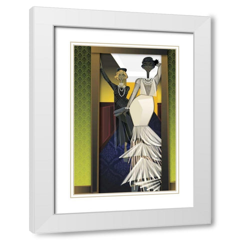 The Girls White Modern Wood Framed Art Print with Double Matting by Campbell, Jaleel