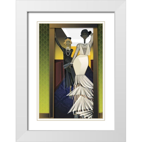 The Girls White Modern Wood Framed Art Print with Double Matting by Campbell, Jaleel