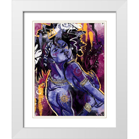 Black Love White Modern Wood Framed Art Print with Double Matting by Copeland, Justin