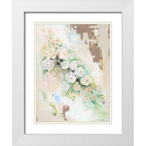 Spring Flowers White Modern Wood Framed Art Print with Double Matting by Clumeck, Alana