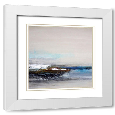 Confluence White Modern Wood Framed Art Print with Double Matting by Cordes, Susan