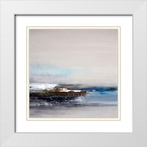 Confluence White Modern Wood Framed Art Print with Double Matting by Cordes, Susan