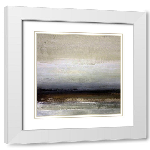 Foreshore White Modern Wood Framed Art Print with Double Matting by Cordes, Susan