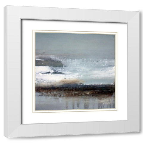 Winter Shore White Modern Wood Framed Art Print with Double Matting by Cordes, Susan
