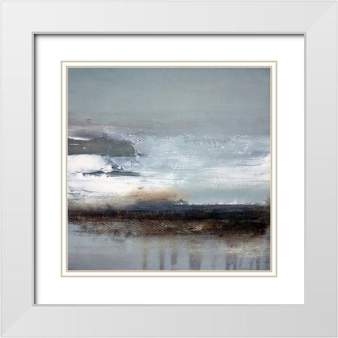 Winter Shore White Modern Wood Framed Art Print with Double Matting by Cordes, Susan