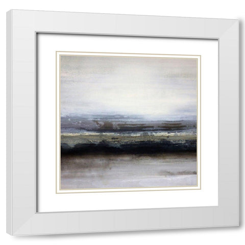 Isthmus White Modern Wood Framed Art Print with Double Matting by Cordes, Susan