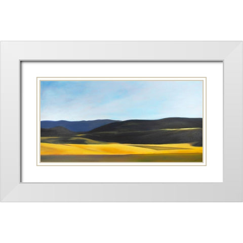 Landforms White Modern Wood Framed Art Print with Double Matting by Caldwell, Carolyn
