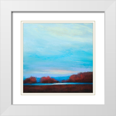 River Lighter White Modern Wood Framed Art Print with Double Matting by Caldwell, Carolyn