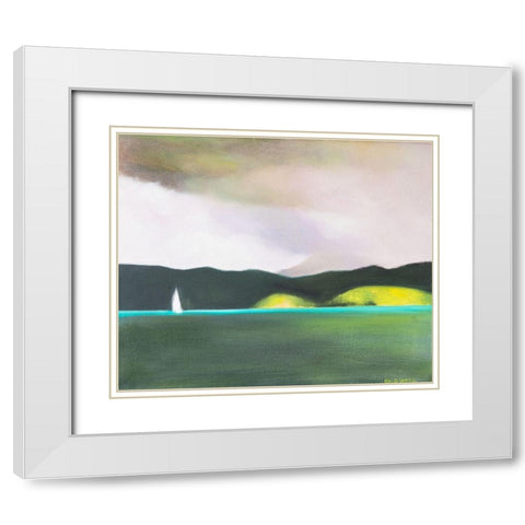 Trade Off White Modern Wood Framed Art Print with Double Matting by Caldwell, Carolyn