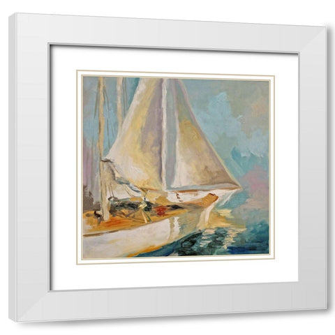Setting Sail White Modern Wood Framed Art Print with Double Matting by Cormany, Claire