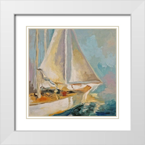 Setting Sail White Modern Wood Framed Art Print with Double Matting by Cormany, Claire