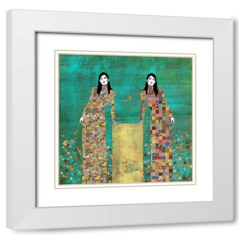 Dale la Vueltas White Modern Wood Framed Art Print with Double Matting by Cacho, Jose