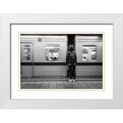 We Are A Family White Modern Wood Framed Art Print with Double Matting by Corso, Stefano