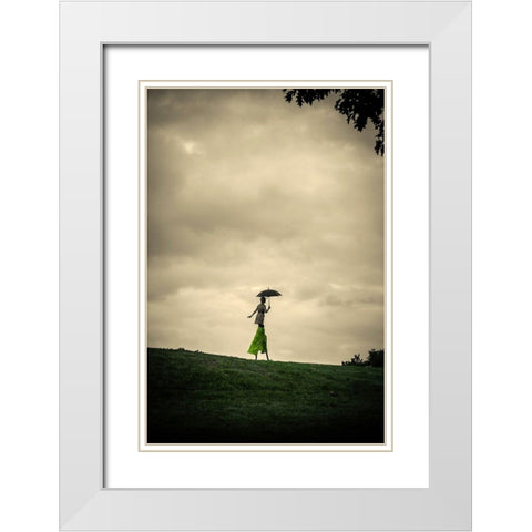 Afternoon No. 2 White Modern Wood Framed Art Print with Double Matting by Corso, Stefano