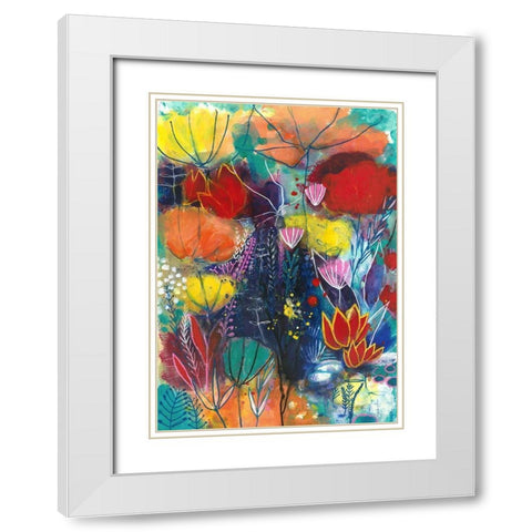 All You Need is a Garden White Modern Wood Framed Art Print with Double Matting by Capri, Corina