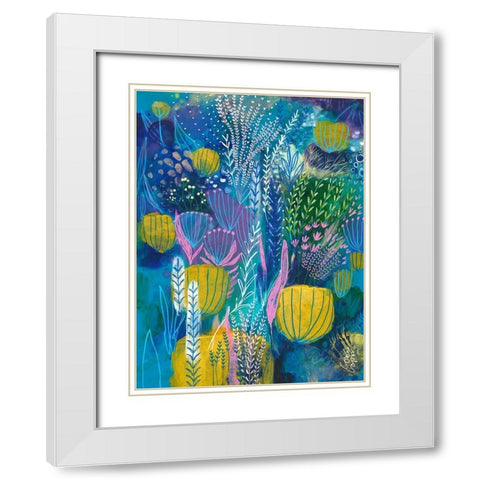 Sea Life White Modern Wood Framed Art Print with Double Matting by Capri, Corina