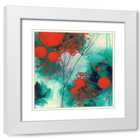 Winter Solstice White Modern Wood Framed Art Print with Double Matting by Capri, Corina