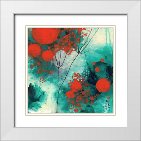 Winter Solstice White Modern Wood Framed Art Print with Double Matting by Capri, Corina