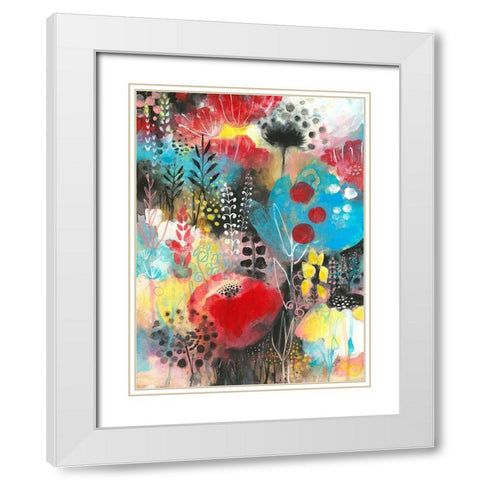 Alive White Modern Wood Framed Art Print with Double Matting by Capri, Corina
