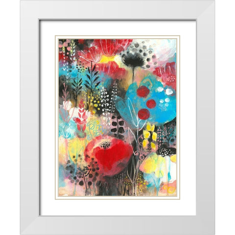 Alive White Modern Wood Framed Art Print with Double Matting by Capri, Corina