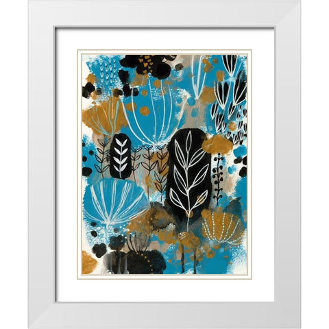 January Poem White Modern Wood Framed Art Print with Double Matting by Capri, Corina