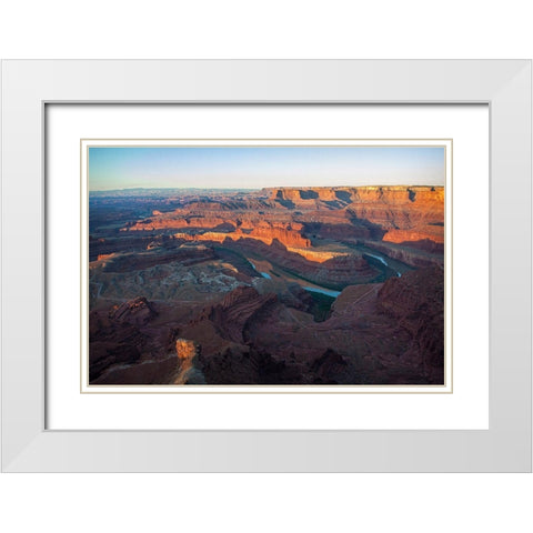 Canyonlands at Sunrise White Modern Wood Framed Art Print with Double Matting by Cannon, George