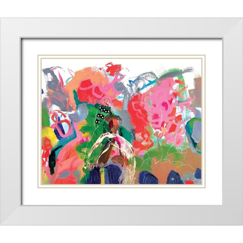 Always One In a Crowd White Modern Wood Framed Art Print with Double Matting by Christine, Niya