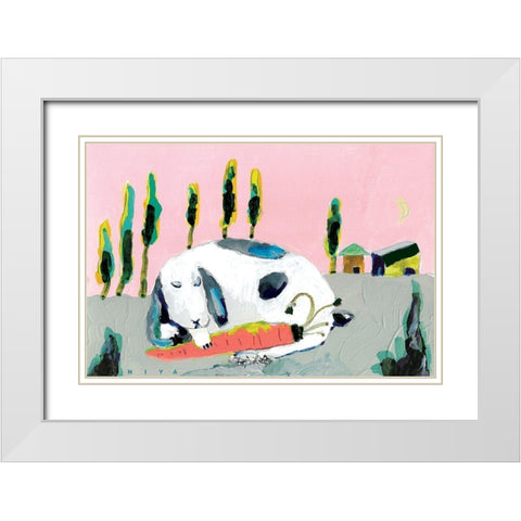 Its the Important Things White Modern Wood Framed Art Print with Double Matting by Christine, Niya