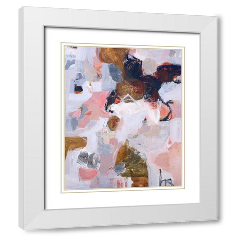 Poetry of Life No. 11 White Modern Wood Framed Art Print with Double Matting by Coppens, Linda