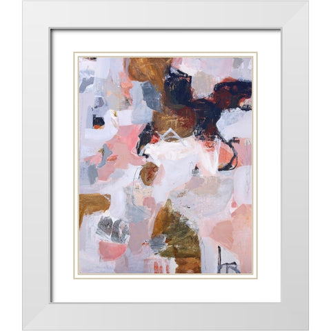Poetry of Life No. 11 White Modern Wood Framed Art Print with Double Matting by Coppens, Linda