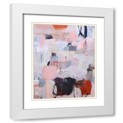 Poetry of Life No. 12 White Modern Wood Framed Art Print with Double Matting by Coppens, Linda