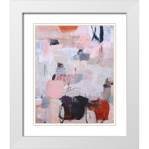 Poetry of Life No. 12 White Modern Wood Framed Art Print with Double Matting by Coppens, Linda