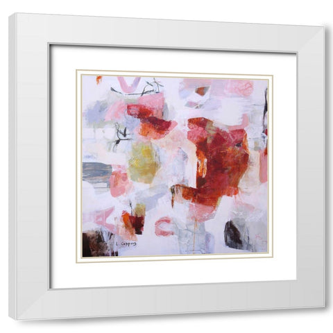 Sweet Figures of Delight White Modern Wood Framed Art Print with Double Matting by Coppens, Linda