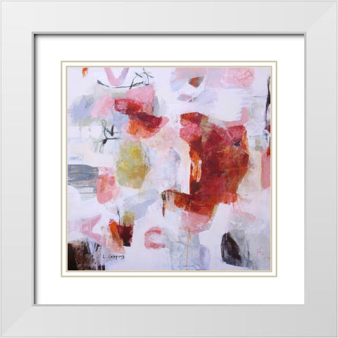 Sweet Figures of Delight White Modern Wood Framed Art Print with Double Matting by Coppens, Linda