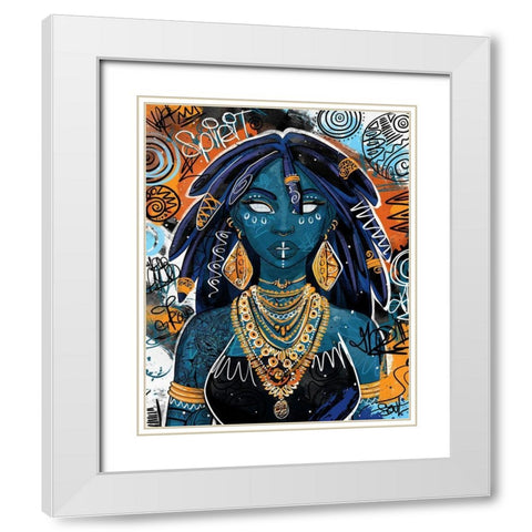 Ogechi White Modern Wood Framed Art Print with Double Matting by Copeland, Justin