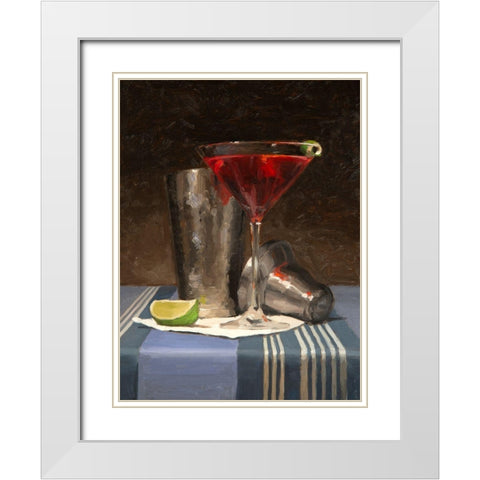 Cosmopolitan White Modern Wood Framed Art Print with Double Matting by Casey, Todd M.