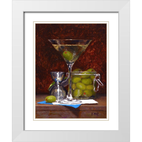 Dirty Martini White Modern Wood Framed Art Print with Double Matting by Casey, Todd M.